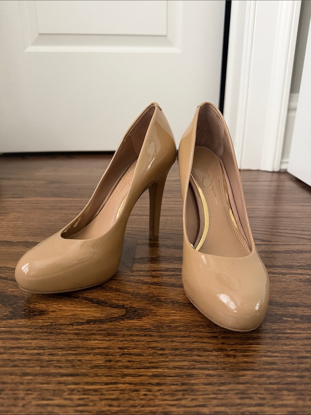 Jessica Simpson Nude Patent High Heel Pumps